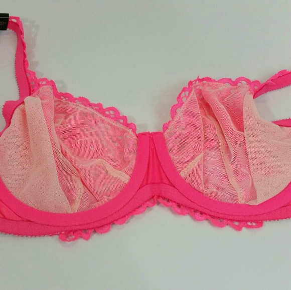 New! VS Unlined Pink Bra 32E (DD) $20 - Picture 6 of 7